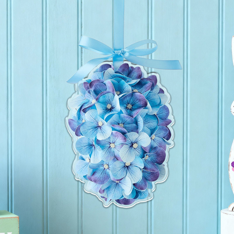 Hydrangea Easter Egg Acrylic Hanging Decoration
