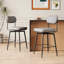 Chaise de bar rotative à 360 ° avec supports en fer pour la cuisine, les restaurants et les bureaux (ensemble de 2)
