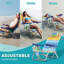 Chaises de plage à dos pour adultes, paquet de 1/2 chaise de camping pliante robuste avec grandes poches et porte-gobelet, porte-serviettes haut réglable pour l'extérieur, voyage