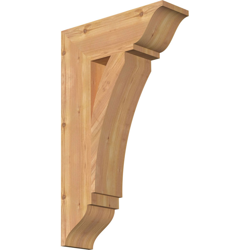 Thorton Traditional Bracket, Western Red Cedar (Smooth), 30"H x 5.5"W x 18"D