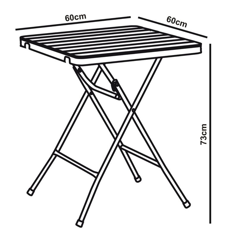Quiera 60cm Square Folding Table