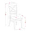 Ensemble de salle à manger 5 pièces pour 4 personnes comprenant une table carrée à rallonge papillon et 4 chaises de cuisine, 137 x 137 cm, noir et cerisier-590287364