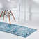  Tapis floral bleu