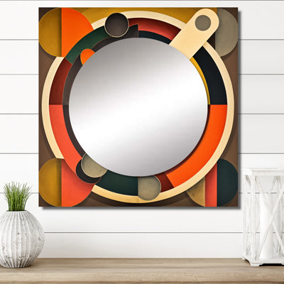 Mid-Century Vintage Circular Visions - Grande décoration murale moderne Mid-Century