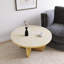 Table basse ronde en bois de chêne-1389961478