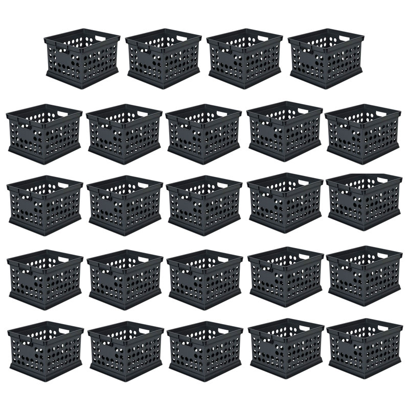 Plastic Basket Set, Black