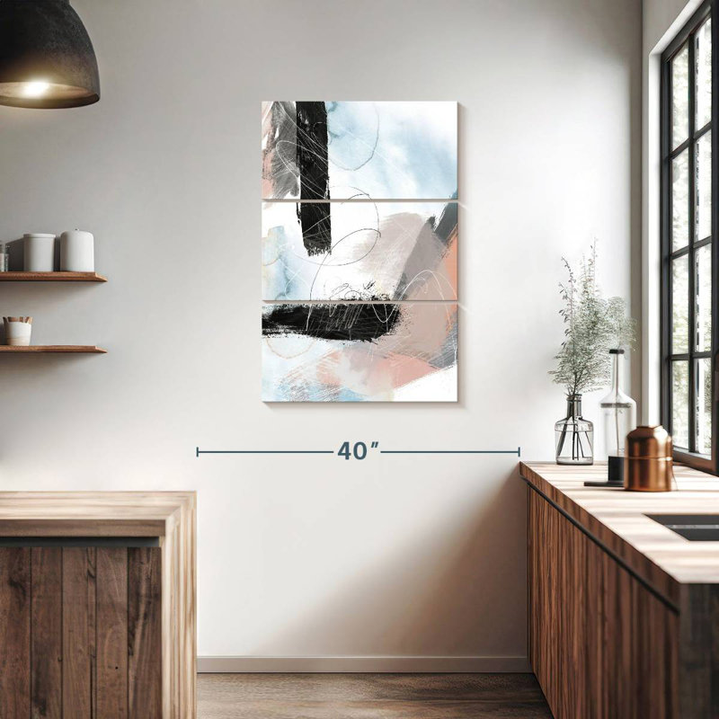 Avery Abstract Blush, 38" H x 24" W