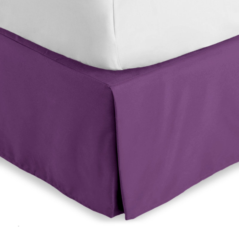 Tailored 15" Pleated Bed Skirt, Twin XL, Plum