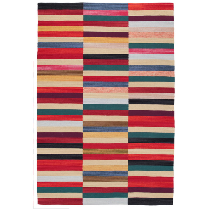 Feloice Rectangle Abstract Flatweave Area Rug, Rectangle 160 x 230cm