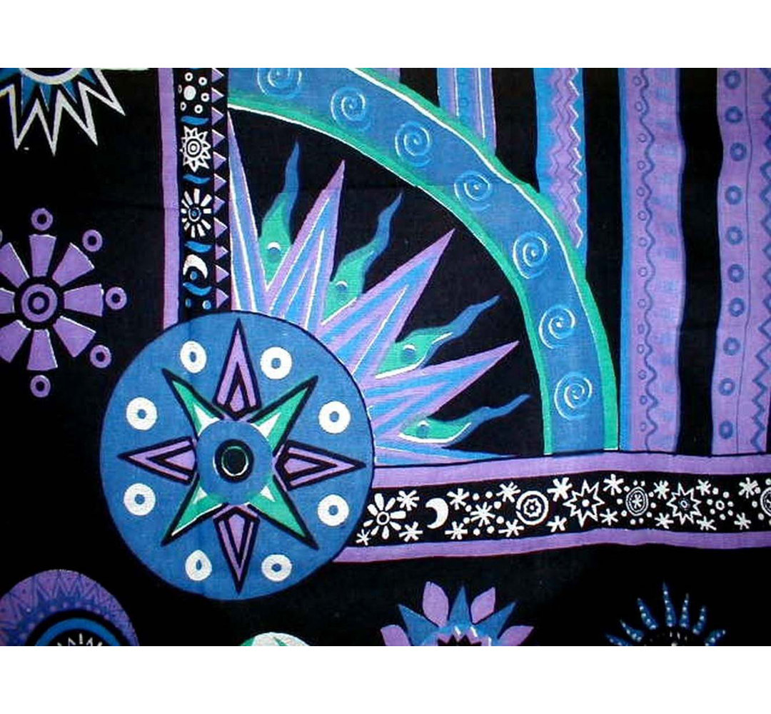 Cotton Celestial Sun Moon Star Tapestry World Menagerie 