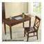 Bureau en bois massif American Retro: rangement et fonctionnalité classiques-1763859346