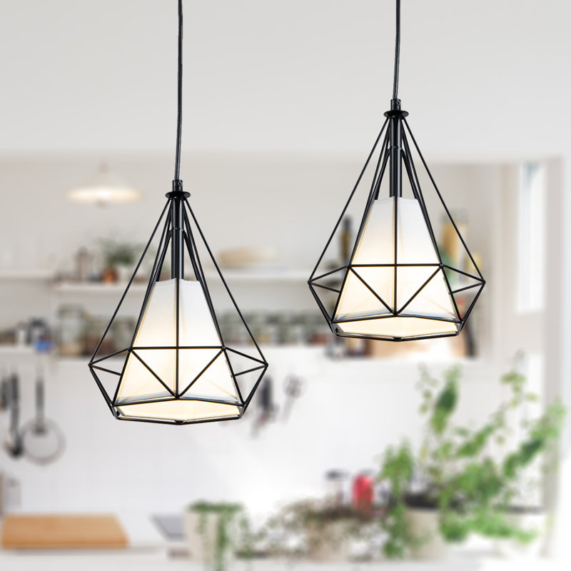 Luminaire suspendu conique à 2 lumières