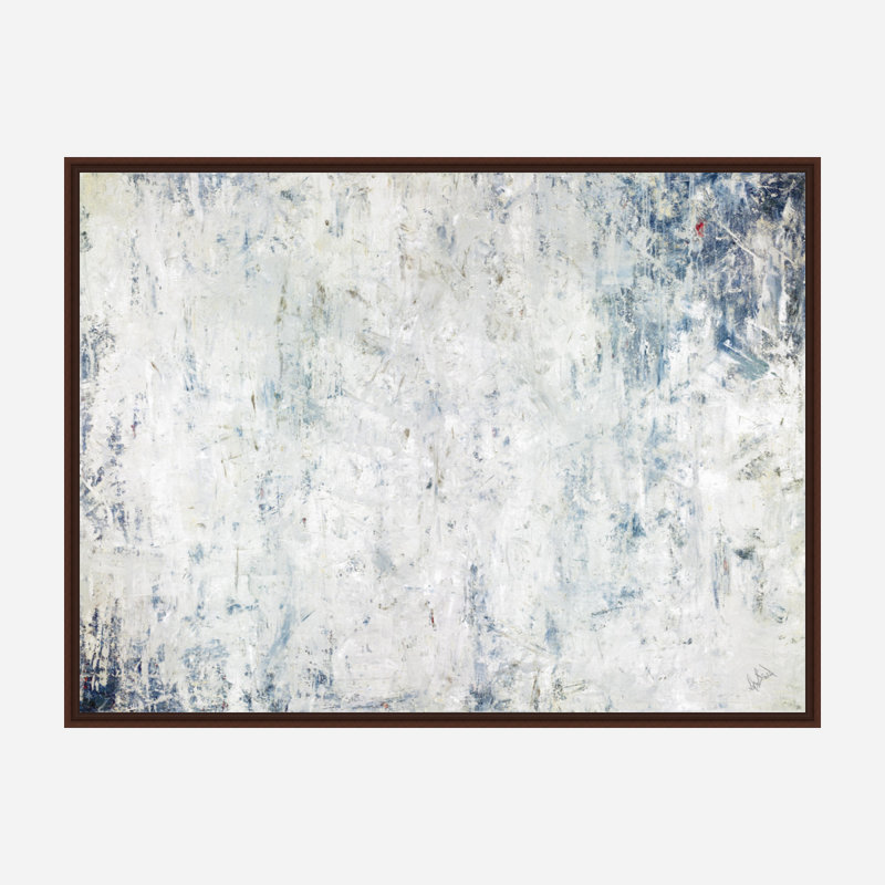 Glacier - Artist Enhanced Canvas Print, 20" H x 24" W x 1.75" D, Brown Framed Canvas