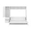 Lit escamotable double avec tiroirs et garde-robe-284723144