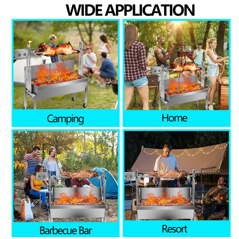 40W Electric Bbq Rotisserie Grill Kit