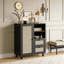 Buffet en rotin avec tablette réglable-1491774329