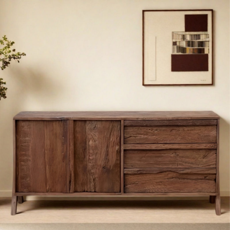 Multi-Functional Retro Sideboard, 30.71" H x 55.12" W x 17.72" D