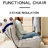 Balcony Chair - 4-segment Adjustable Gray Metal Reclining For Living Room, Space Efficient Back