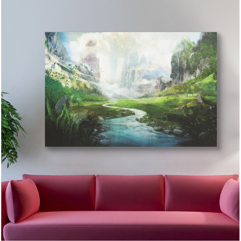 « pacifique de la rivière », impression sur toile, H 40 po x l 60 po x P 1,5 po