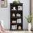 4-Tier Glass Display Cabinet with Flip-Up Glass Doors-379682769