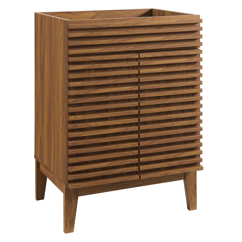 Modway Render Bathroom Vanity Cabinet (Sink Basin Not Included), Walnut