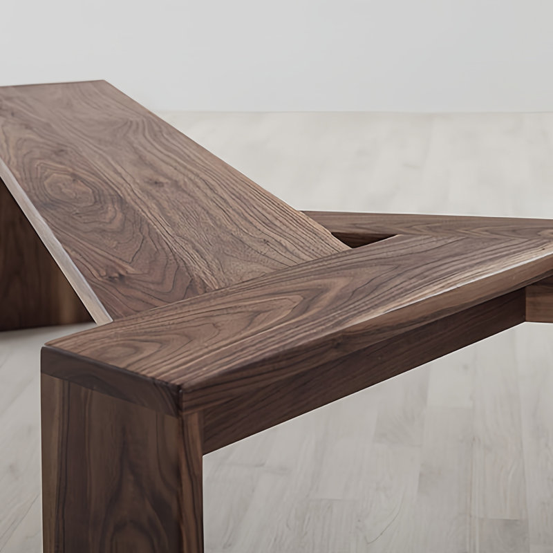Solid Wood Bench, Brown, 17.32" H x 59.05" W x 24.21" D