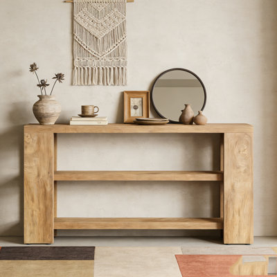 Wooden 3-Tier Console Table Sofa Foyer Table