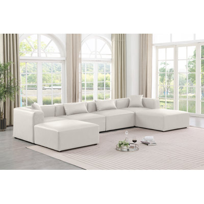 Canapé modulaire en cuir 6 pièces Vegan