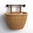 Kulikowski Round Bamboo Wall Basket