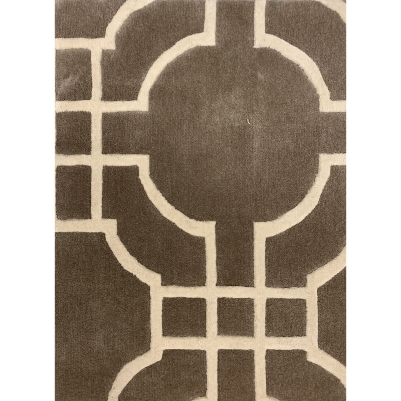 Tapis modernes taupe / crème de la collection olympique