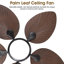 Ventilateur de plafond 44 "/ 52" à feuilles tropicales à intensité variable avec lumières DEL et télécommande-439240859-439252746