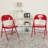 Oliverson Double Braced Metal Folding Chair-2038353932