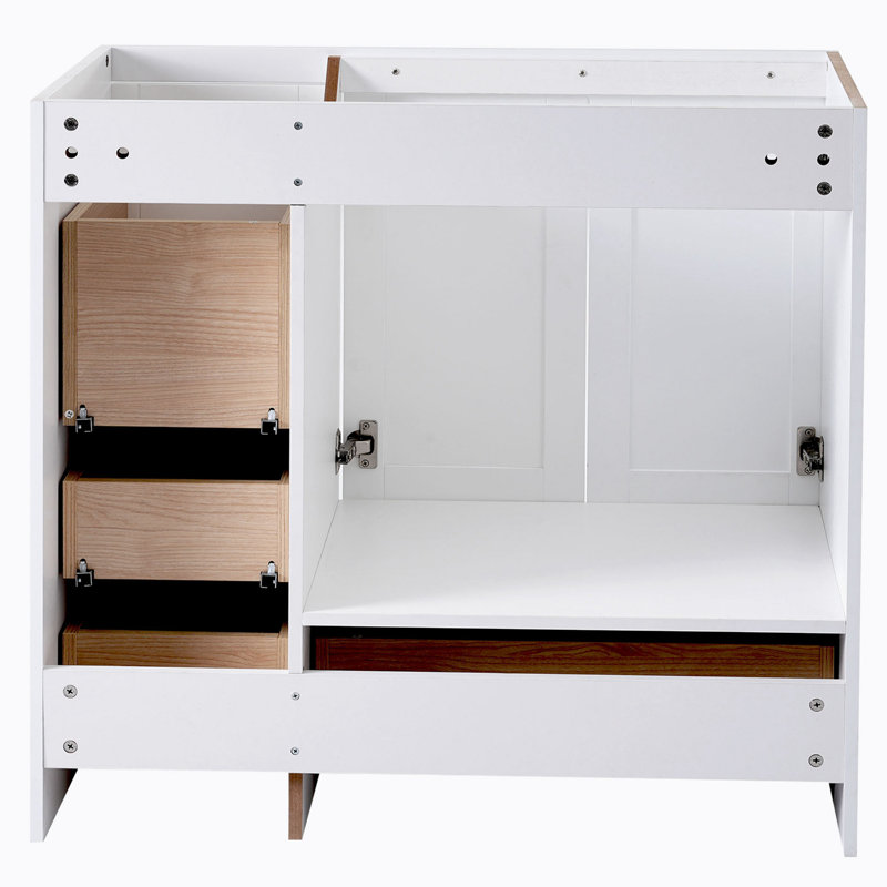 Base de meuble-lavabo simple 35,00 po seulement, Blanc