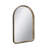 23.6"x35.4" Two-Tone Matte Black and Natural Wood Decorative Arch Mirror