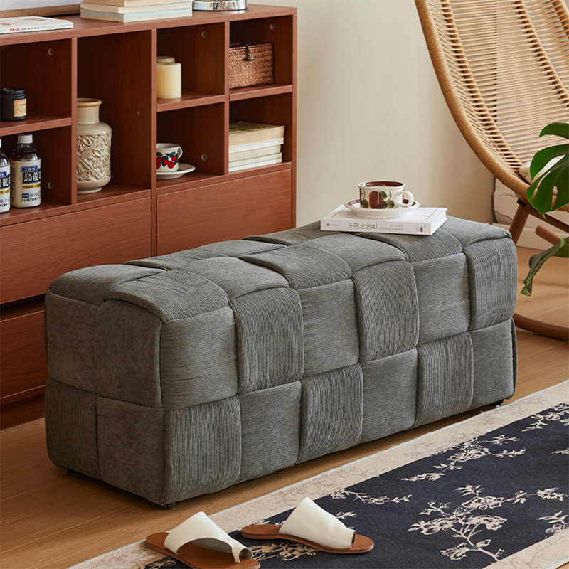 Banc avec revêtement, Gris
