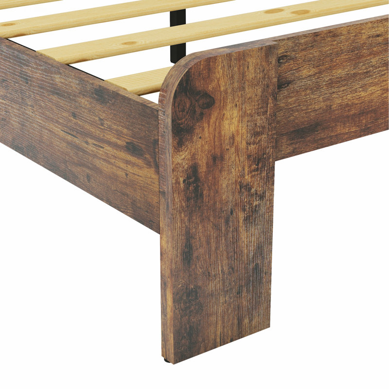 Cadre de lit moderne pour chambre à coucher, chambre d'amis, cadre de lit pour chambre à coucher, lit plateforme en bois avec tête de lit à DEL avec rangement et 2 ports USB