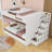 Wooden Bunk Bed with Storage Staircase and LED Lighting and Shelves-1946487385