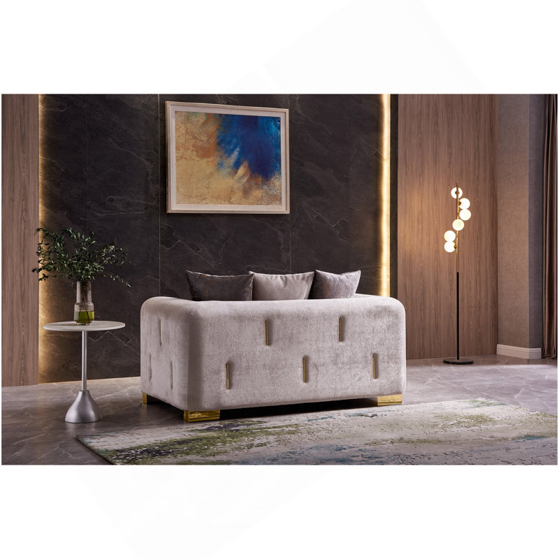 Causeuse de style moderne beige, Beige