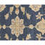 Hand Knotted Wool Area Rug in Blue And Gold