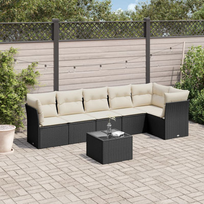 Ensemble de canapé de jardin en rotin PE