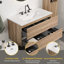 Meuble-lavabo flottant mural 36 po avec lavabo et tiroirs Esom-122602838-122602840
