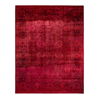 Naxos One-of-a-Kind 12' 1" X 14' 10" New Age Rectangular Wool Area Rug Red