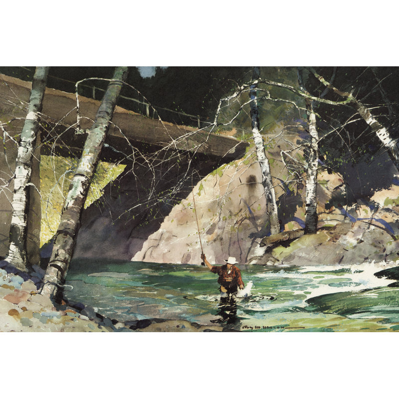 Fishing Retreat I by Roy M. Mason - Wrapped Canvas Art Prints, 30cm H x 46cm W