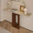 Traditional Nut-Brown Solid Wood Console Table-199013170