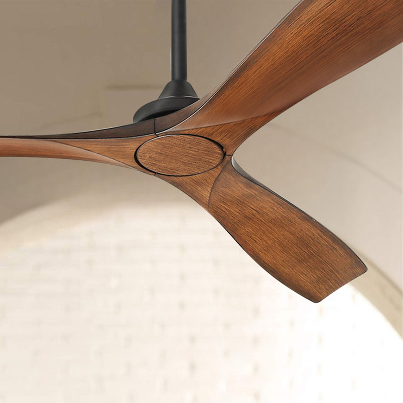 Ventilateur de plafond 60 "sans lumière, avec télécommande, L 60 po x l 60 po, Noyer