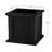 Pure Garden 14.65in Faux Rattan Planter Box, Black-1792958460