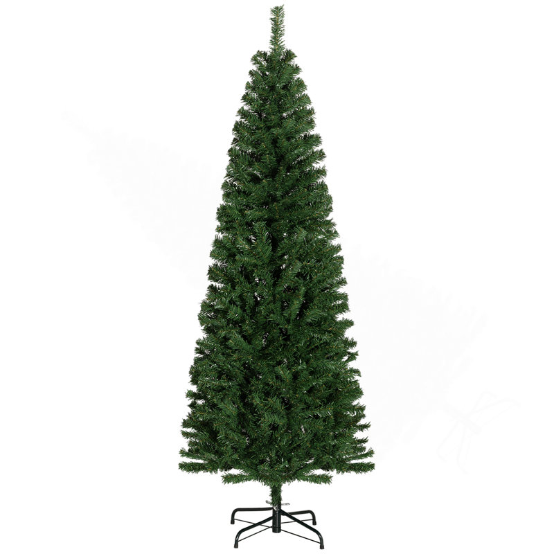 Arbre de Noël au crayon 6 pi, sapin de Noël artificiel non éclairé avec branches réalistes, arbre d'Halloween avec 618 pointes