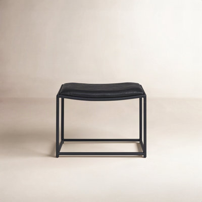 Galina Genuine Leather Accent Stool