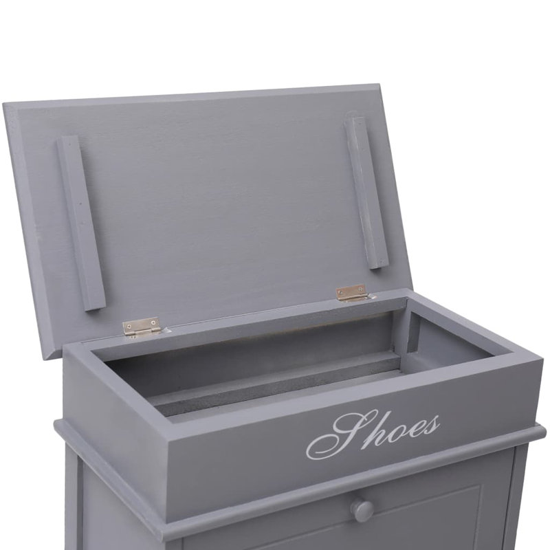 6 Pair Flip Down Shoe Storage, Grey