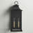 Alletta 2 - Light 21''H Black and Gold Aluminum Tempered Glass ETL Outdoor Wall Light with Dusk to Dawn-1023619403